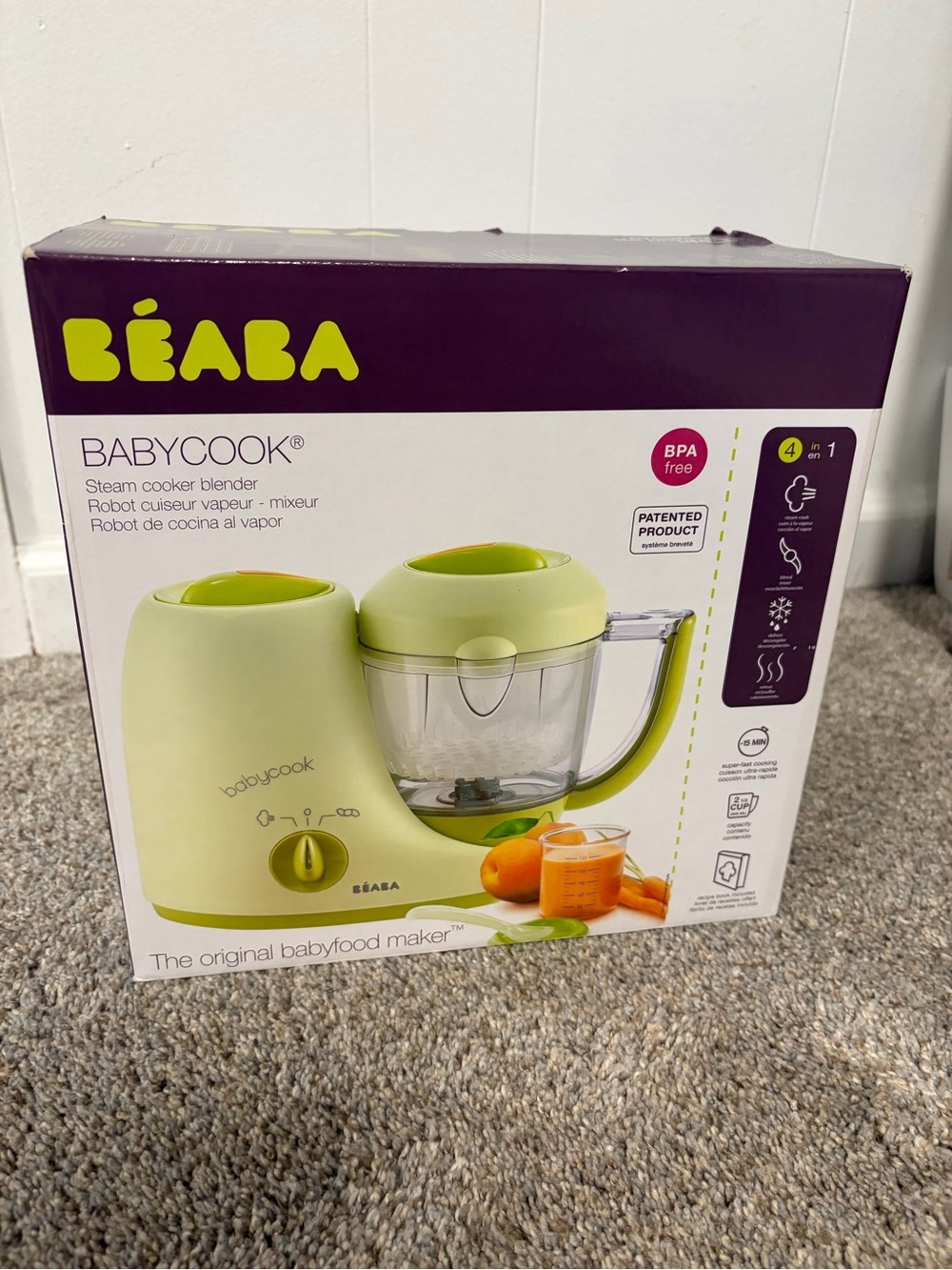 BEABA Babycook Steam Cooker Blender in Light Green - Baby Food Maker